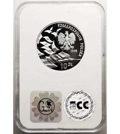 Polska. 10 złotych 2008, 40 rocznica Marca 1968 - GCN ECC PR 69