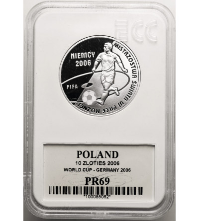 Polska. 10 złotych 2006, MŚ w Piłce Nożnej, Niemcy 2006 - GCN ECC PR 69