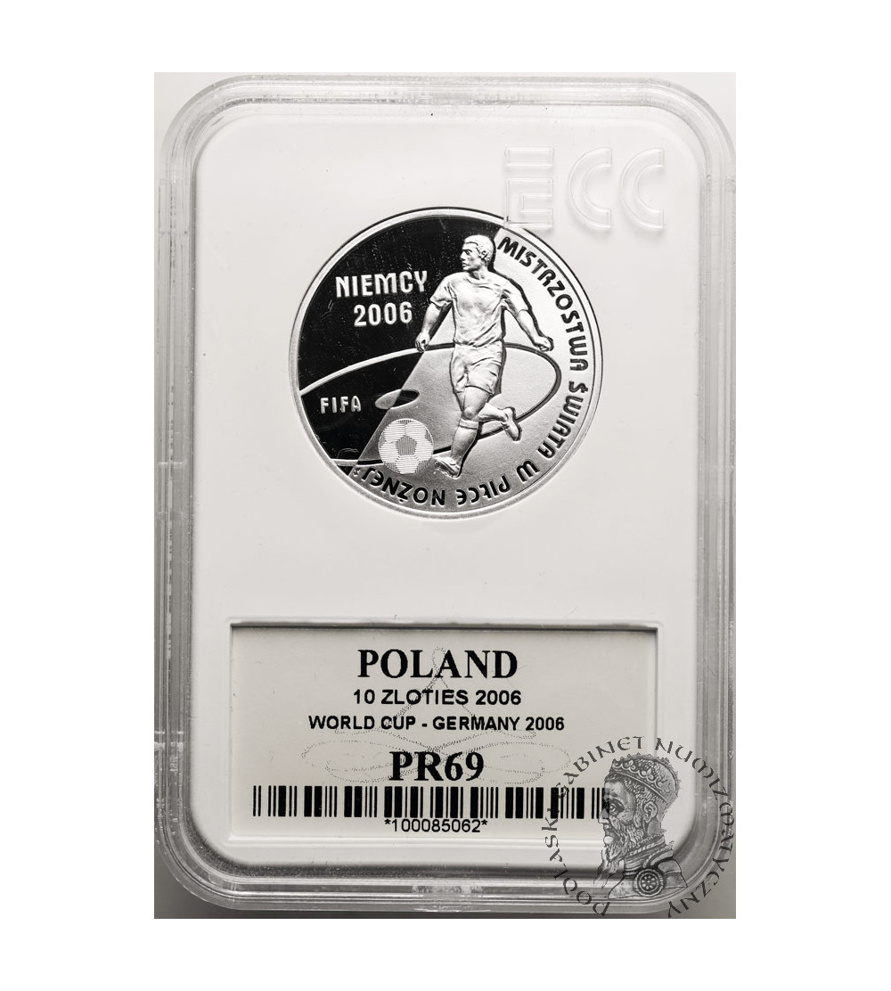 Polska. 10 złotych 2006, MŚ w Piłce Nożnej, Niemcy 2006 - GCN ECC PR 69