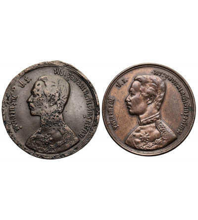 Thailand, Rama V 1868-1910. Set 1/2 Att (1 Solot), RS 109 / 1890 AD, RS 124 / 1905 AD