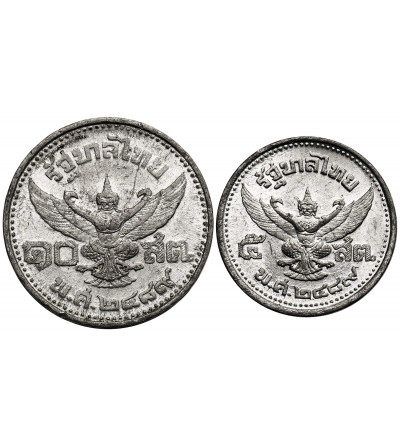Tajlandia, Rama IX 1946-2016. Zestaw 5, 10 Satang, BE 2489 / 1946 AD