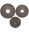 Tajlandia, Rama VIII 1935-1946. Zestaw: 1, 5, 10 Satang, BE 2485 / 1942 AD