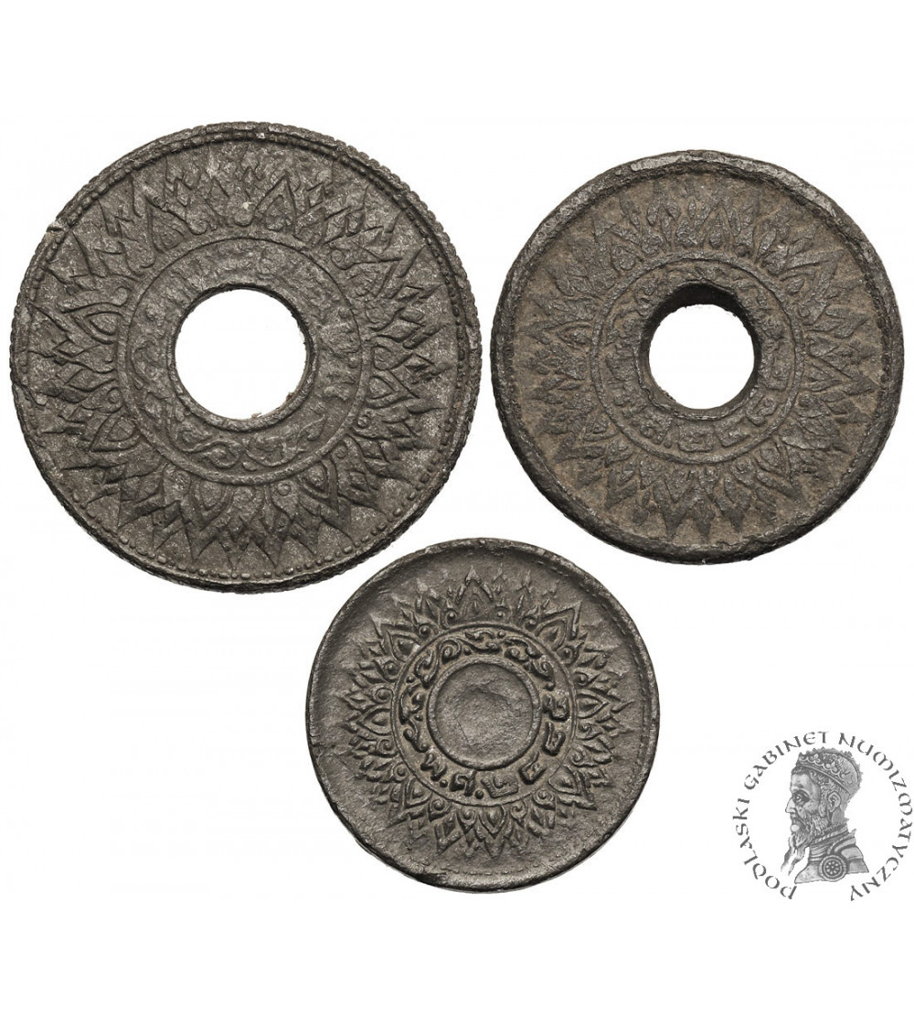 Tajlandia, Rama VIII 1935-1946. Zestaw: 1, 5, 10 Satang, BE 2485 / 1942 AD