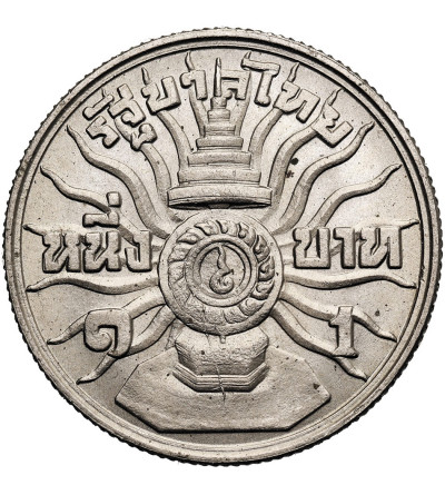 Tajlandia, Rama IX 1946-2016. 1 Baht, bez daty (1963), 36 Urodziny Króla Ramy IX