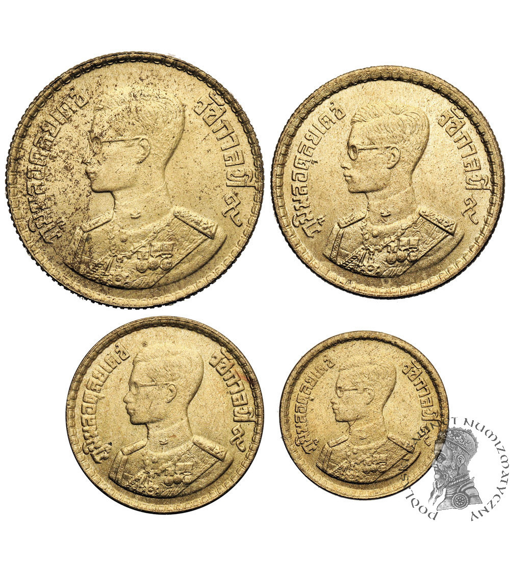 Thailand, Rama IX 1946-2016. Set: 5, 10, 25, 50 Satang, BE 2500 / 1957 AD