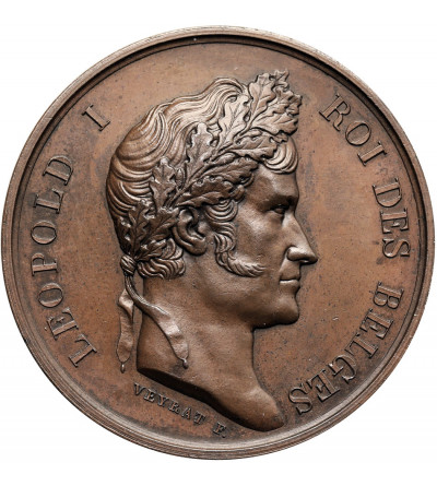 Belgium, Leopold I (1831-1865). Medal 1852 commemorating the King handing over flags to the army