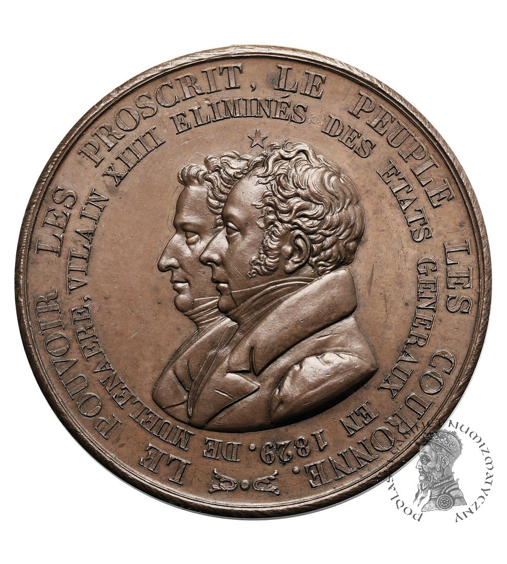 Netherlands / Belgium. Medal 1829, protest medal against the elimination of De Meulenaere and Vilain by Vivier Netherlands / Belgium. Medal 1829, protest medal against the elimination of De Meulenaere and Vilain by Vivier
