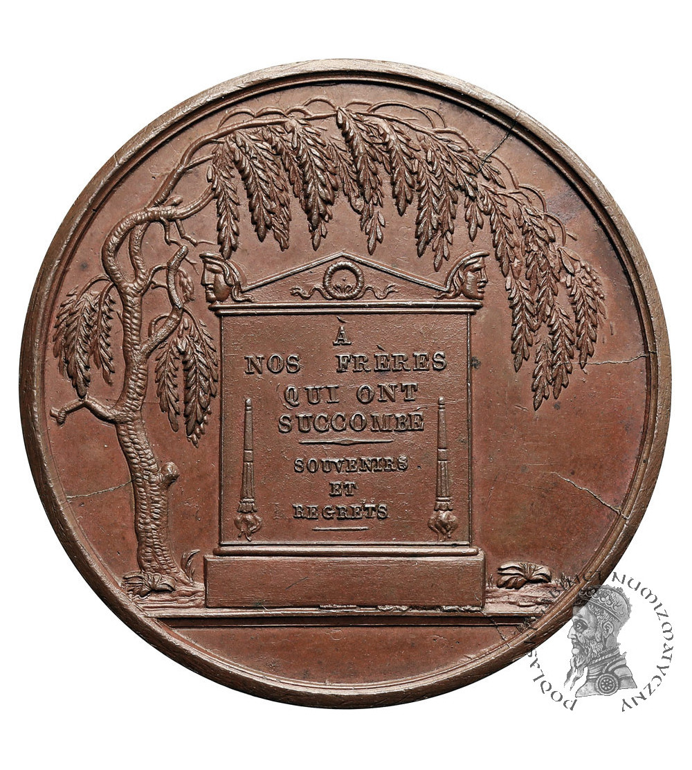 Belgia. Medal 1830 upamiętniający chwalebnych obrońców Belgii Belgia. Medal 1830 upamiętniający chwalebnych obrońców Belgii