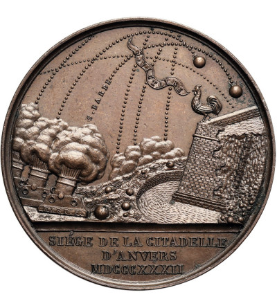 Belgium, Antwerp, Leopold I (1831-1865). Medal 1832 commemorating the Siege of the Citadel of Antwerp