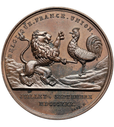 Belgium, Leopold I (1831-1865). Medal 1832 commemorating the Belgian-French Union