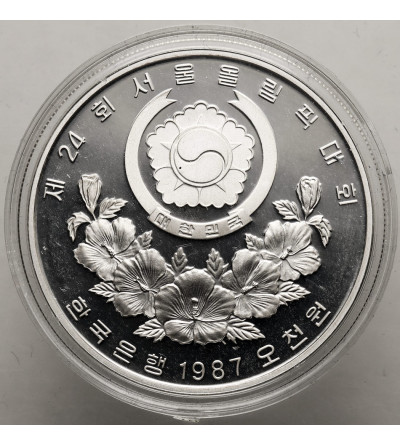 South Korea. 5000 Won 1986, XXIV Seoul Olympic Games 1988, Taekwondo - Proof