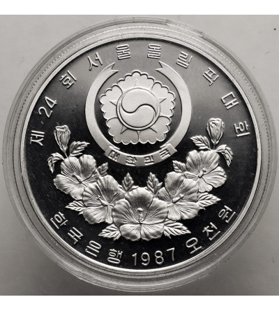 South Korea. 5000 Won 1987, XXIV Seoul Olympic Games 1988, Olympic Stadium - Proof
