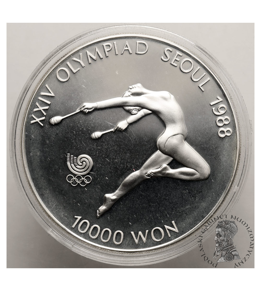 Korea Południowa. 10000 Won 1988, XXIV Igrzyska Olimpijskie w Seulu 1988, Gimnastyka - Proof