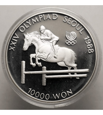 South Korea. 10000 Won 1988, XXIV Seoul Olympic Games 1988, Equestrian event - Proof