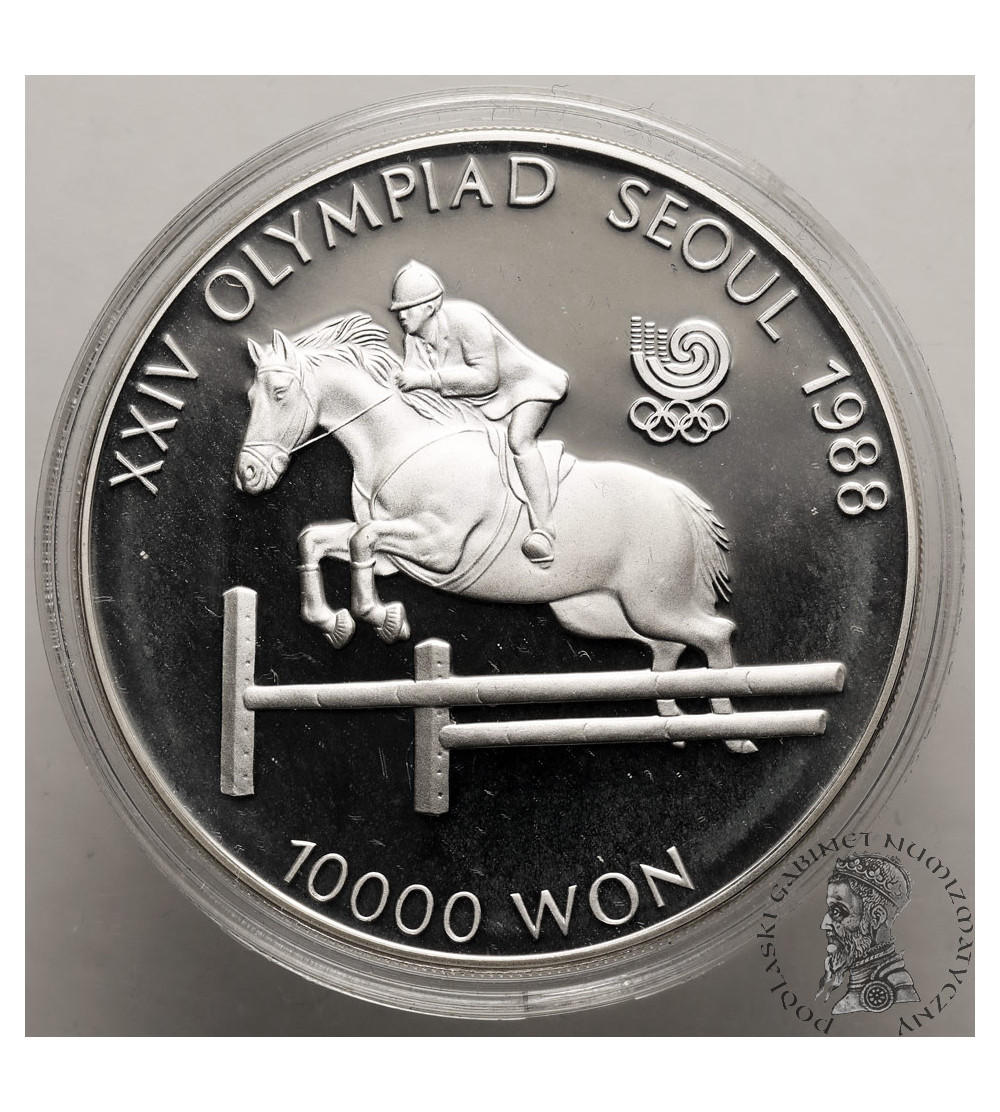 Korea Południowa. 10000 Won 1988, XXIV Igrzyska Olimpijskie w Seulu 1988, Zawody jeździeckie - Proof