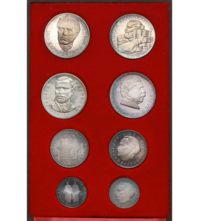 Bulgaria, People's Republic of Bulgaria (1946-1990). Luxury Set of Silver Proof Coins - 2 Leva and 5 Leva 1963-1973 (8 pcs)