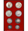 Bulgaria, People's Republic of Bulgaria (1946-1990). Luxury Set of Silver Proof Coins - 2 Leva and 5 Leva 1963-1973 (8 pcs)