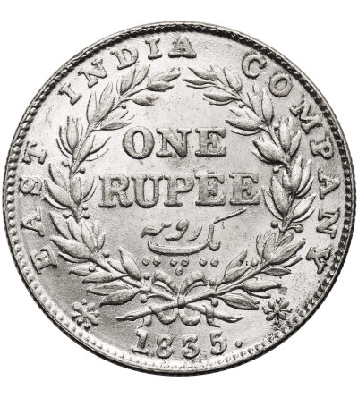 Indie Brytyjskie. East India Company, Wiliam IV. 1 rupia 1835 (b), Bombay mint