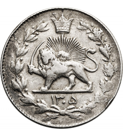 Iran, Reza Shah, AH 1344-1360 / 1925-1941. 2000 Dinars (2 Kran / 2 Qiran), SH 1305 / 1926 AD