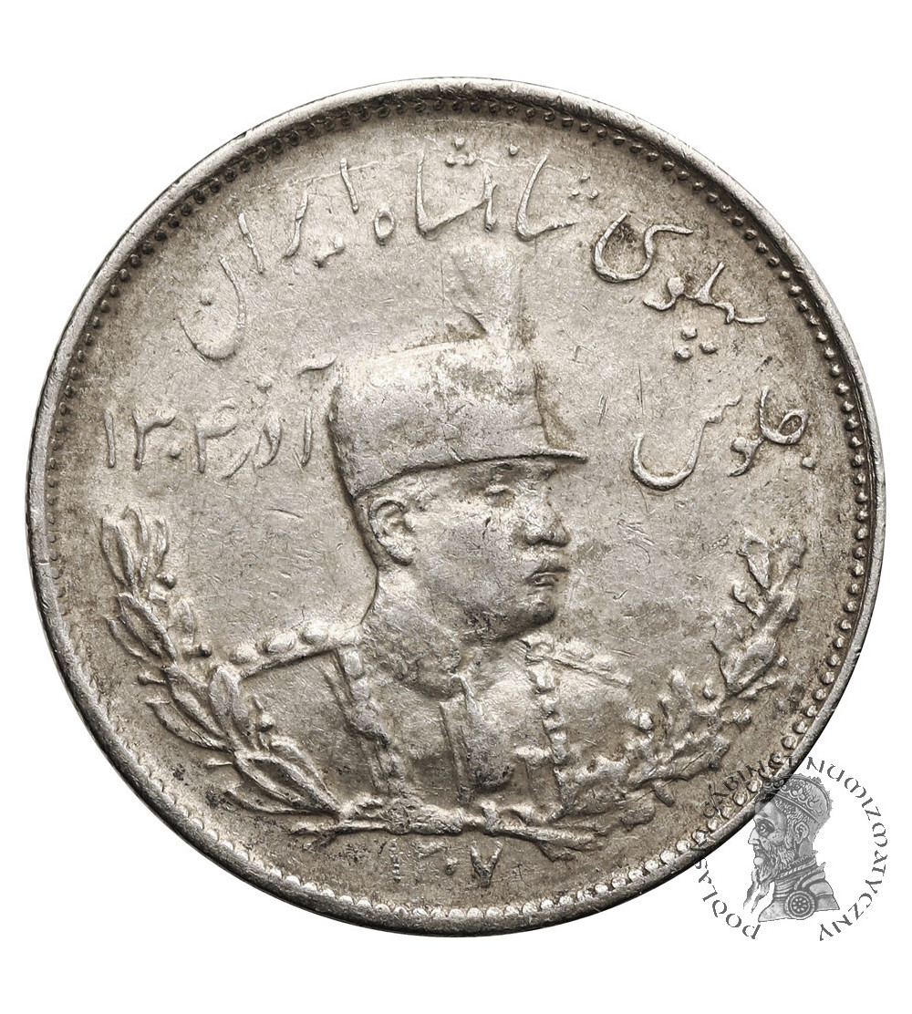 Iran, Reza Shah 1925-1941. 2000 Dinarów (2 Kran), SH 1307 / 1928 AD Iran, Reza Shah 1925-1941. 2000 Dinarów (2 Kran), SH 1307 / 1928 AD