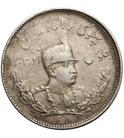 Iran, Reza Shah 1925-1941. 2000 Dinars (2 Kran), SH 1308 / 1929 AD