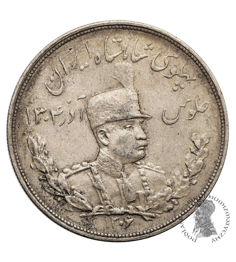 Iran, Reza Shah 1925-1941. 5000 Dinarów (5 Kran), SH 1306 / 1927 AD, H (Heaton) Iran, Reza Shah 1925-1941. 5000 Dinarów (5 Kran), SH 1306 / 1927 AD, H (Heaton)