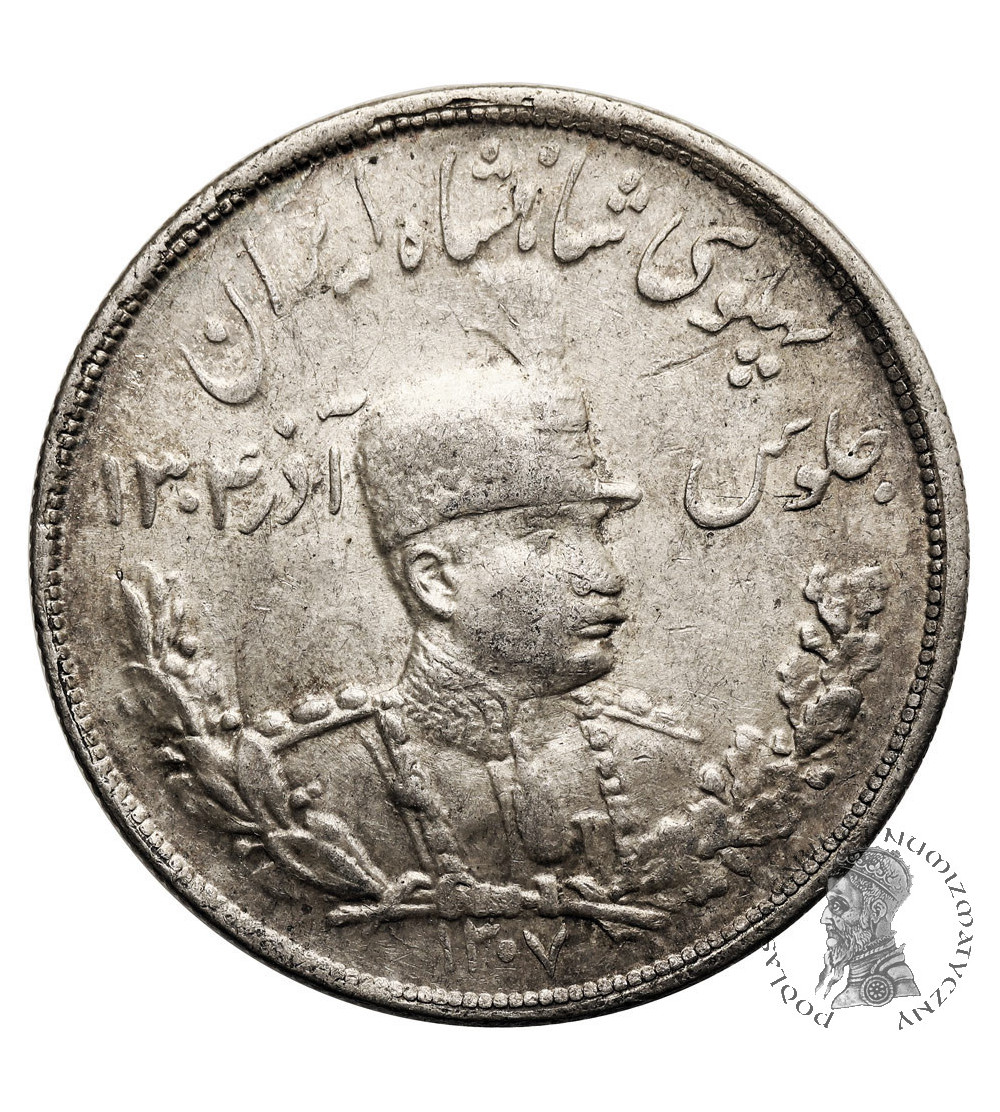 Iran, Reza Shah 1925-1941. 5000 Dinarów (5 Kran), SH 1307 / 1928 AD Iran, Reza Shah 1925-1941. 5000 Dinarów (5 Kran), SH 1307 / 1928 AD