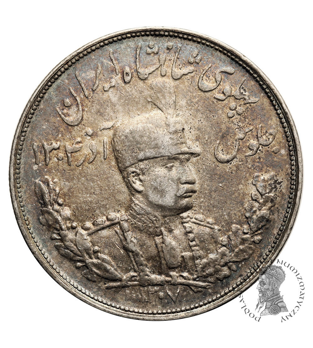 Iran, Reza Shah 1925-1941. 5000 Dinars (5 Kran), SH 1307 / 1928 AD Iran, Reza Shah 1925-1941. 5000 Dinars (5 Kran), SH 1307 / 1928 AD