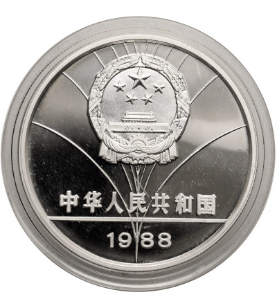 Chiny, Chińska Republika Ludowa. 5 Yuan 1988, Zimowe Igrzyska Olimpijskie Calgary 1988, Narciarstwo zjazdowe - Proof