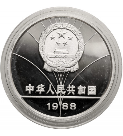 Chiny, Chińska Republika Ludowa. 5 Yuan 1988, XXIV Igrzyska Olimpijskie w Seulu 1988, Szermierka - Proof