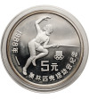 Chiny, Chińska Republika Ludowa. 5 Yuan 1988, XXIV Igrzyska Olimpijskie w Seulu 1988, Szermierka - Proof