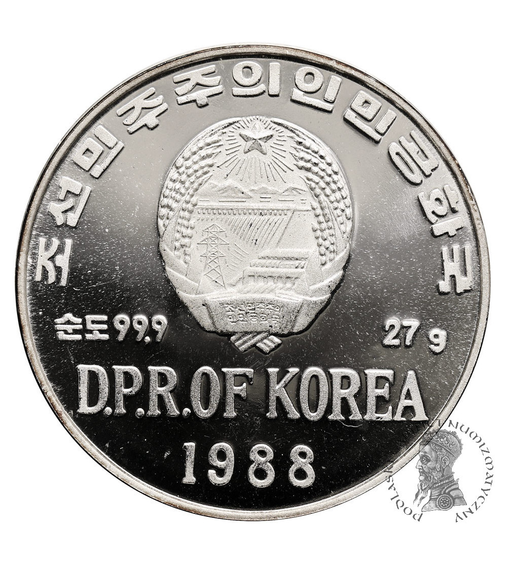 Korea Północna. 500 Won 1988, Zimowe Igrzyska Olimpijskie Calgary 1988, Hokej - Proof
