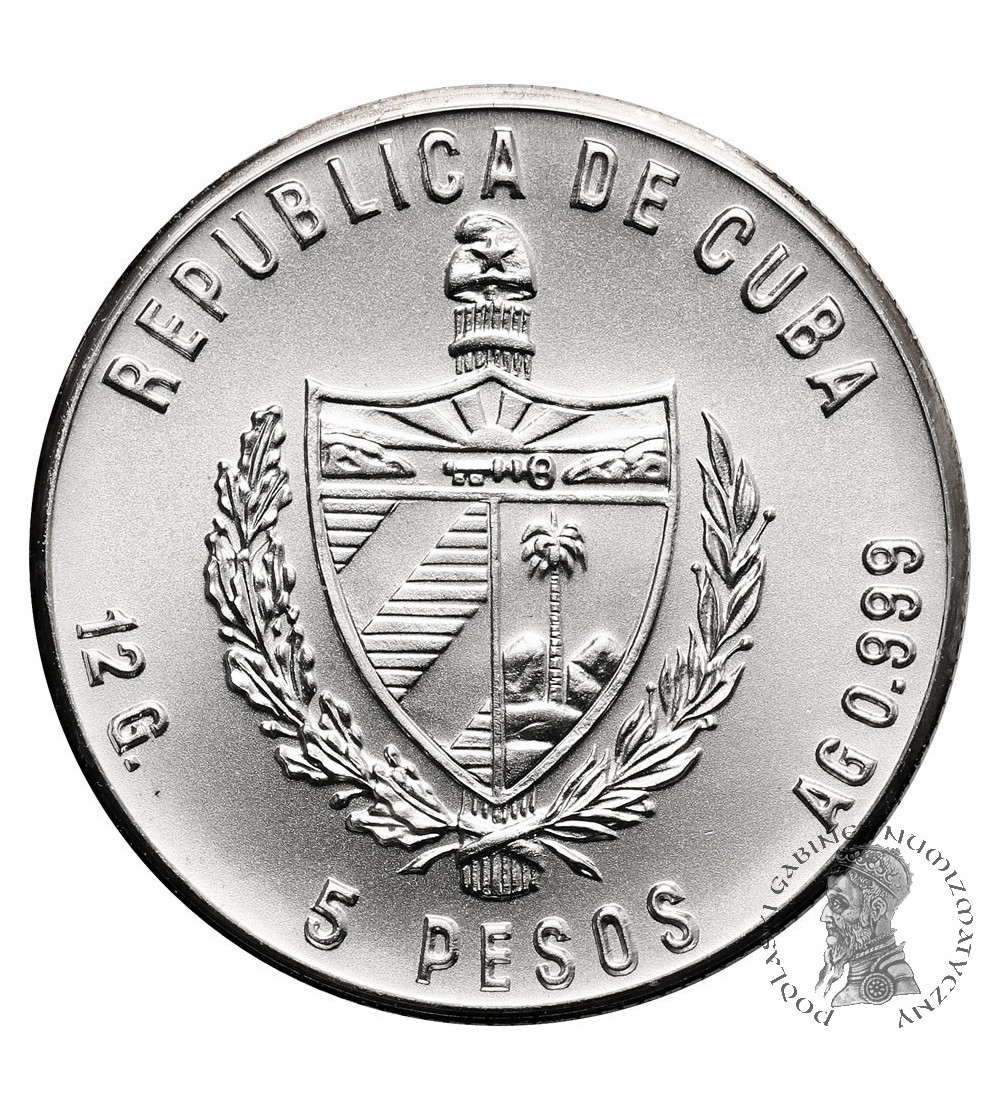 Kuba. 5 Pesos 1986, Zimowe Igrzyska Olimpijskie 1988, Calgary, Łyżwiarstwo