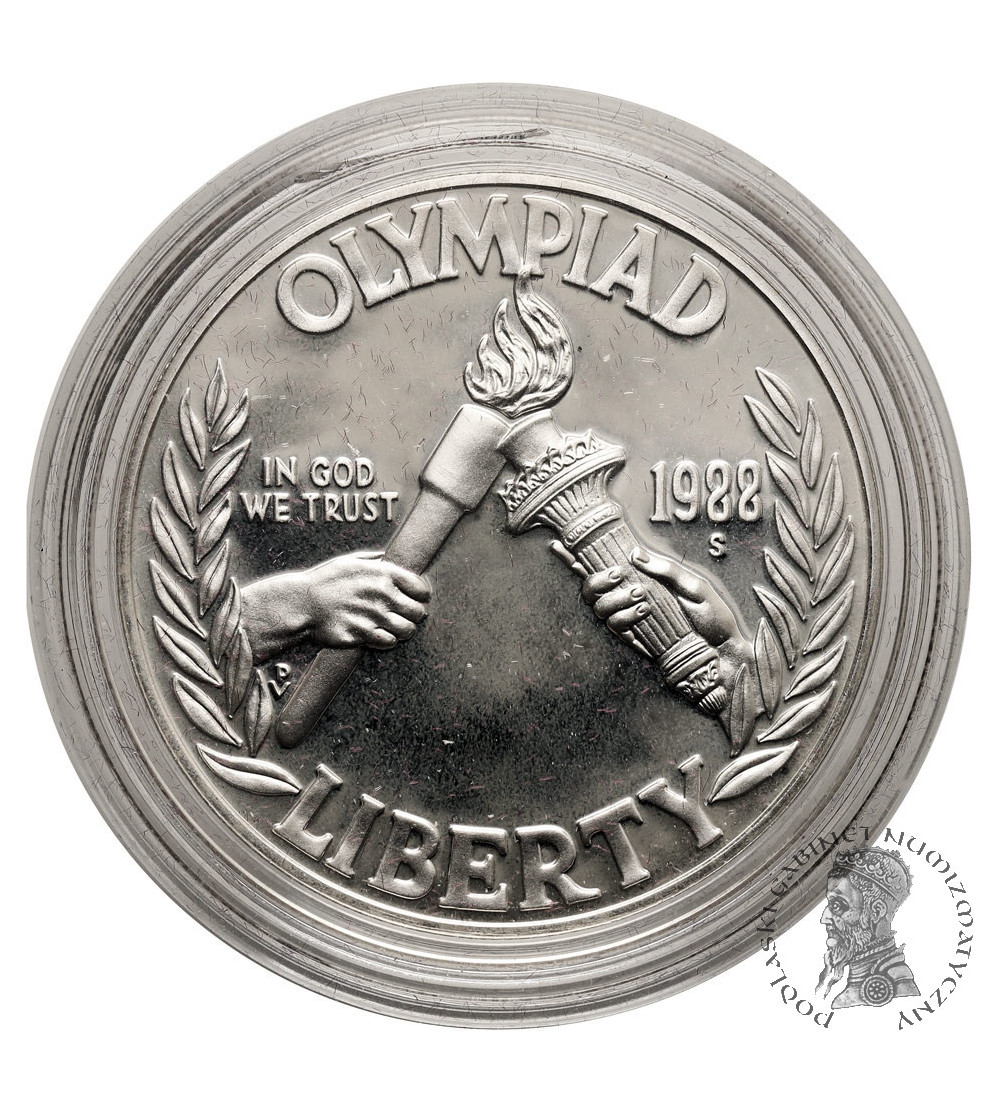 USA. 1 Dollar 1988 S, San Francisco, XXIV Summer Olympics, Seoul 1988 - Proof