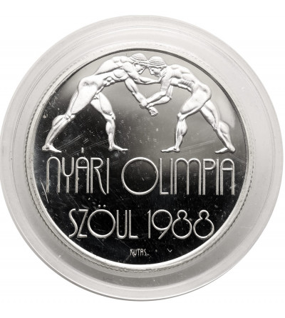 Hungary. 500 Forint 1987, XXIV Summer Olympics, Seoul 1988, Wrestling - Proof