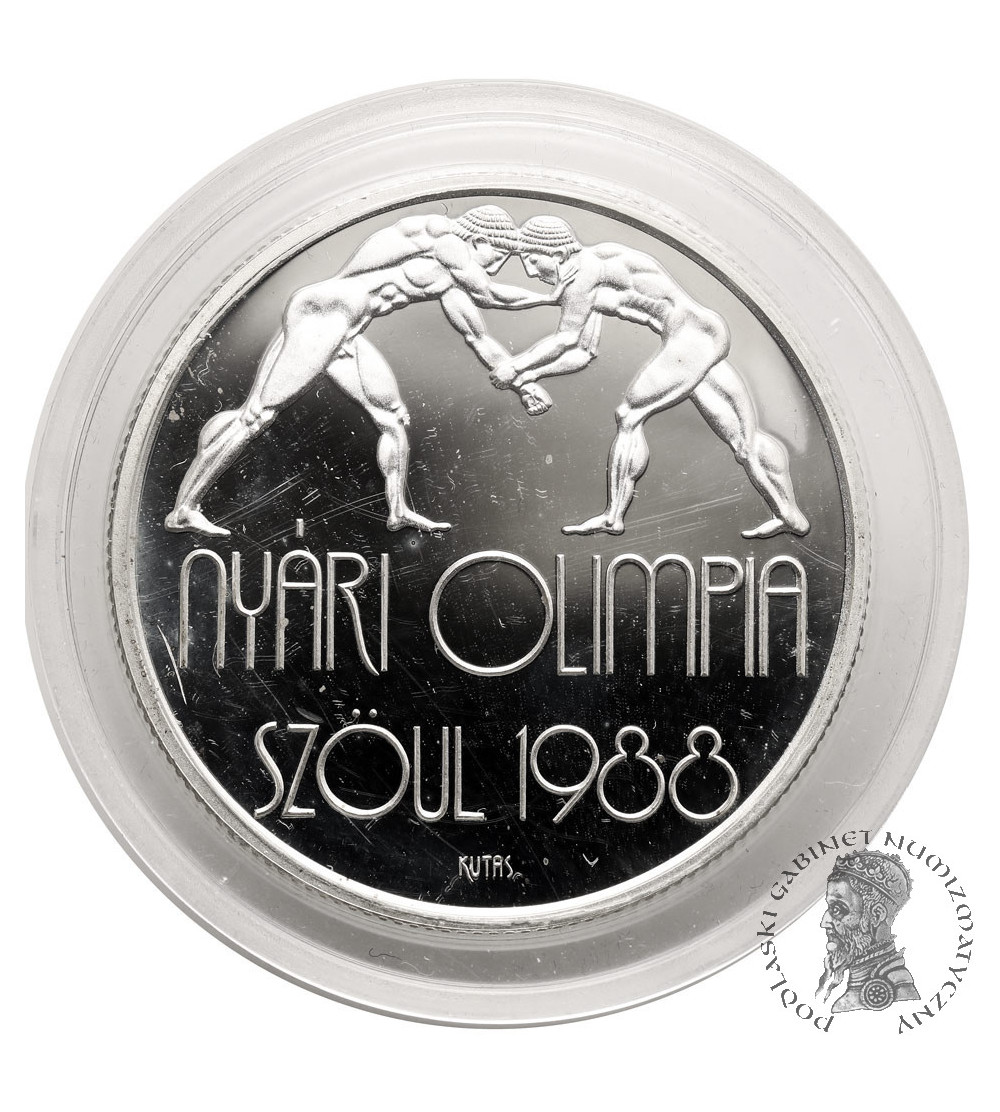 Hungary. 500 Forint 1987, XXIV Summer Olympics, Seoul 1988, Wrestling - Proof