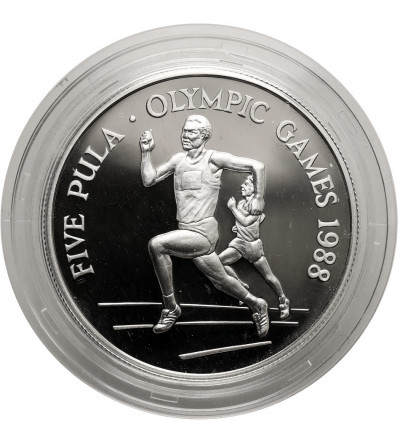 Botswana. 5 Pula 1988, XXIV Letnie Igrzyska Olimpijskie, Seul 1988 - Proof