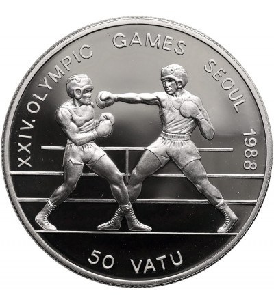 Vanuatu. 50 Vatu 1988, XXIV Letnie Igrzyska Olimpijskie, Seul 1988 - Proof