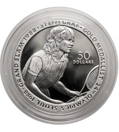 Niue, Elżbieta II (1952-2022). 50 dolarów 1989, Steffi Graf