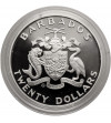 Barbados, Elżbieta II (1952-2022). 20 dolarów 1989, XXIV Letnie Igrzyska Olimpijskie, Seul 1988 - Proof