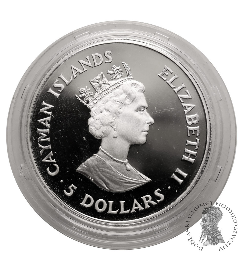Cayman Islands. 5 Dollars 1988, XXIV Summer Olympic Games, Seoul 1988 - Proof