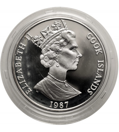Cook Islands, Elizabeth II (1952-2022). 50 Dollars 1987, XXIV Summer Olympics, Seoul 1988 - Proof