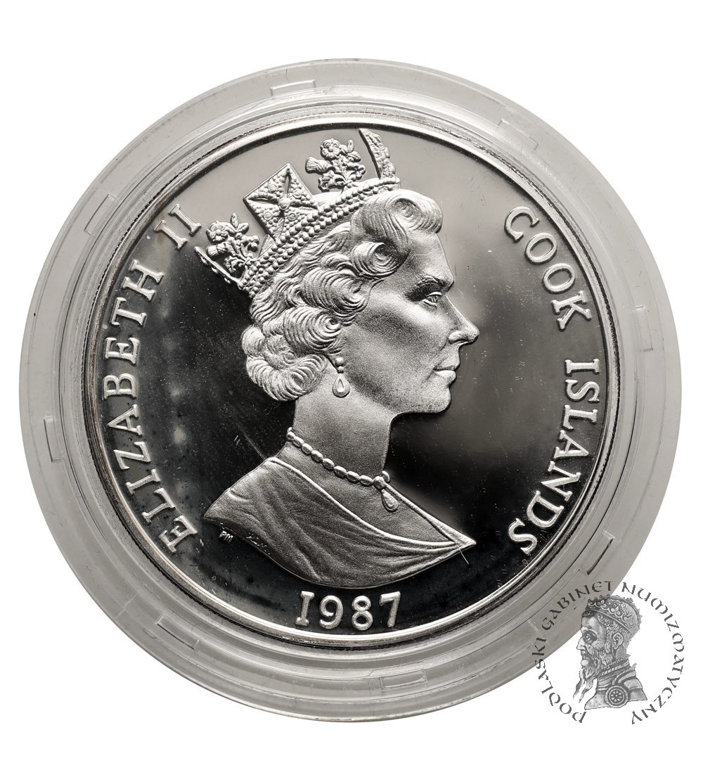 Cook Islands, Elizabeth II (1952-2022). 50 Dollars 1987, XXIV Summer Olympics, Seoul 1988 - Proof