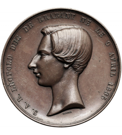 Belgia, Leopold I (1831-1865). Medal 1853, Leopold Książę Brabancji jako członek Senatu, aut. Dubois
