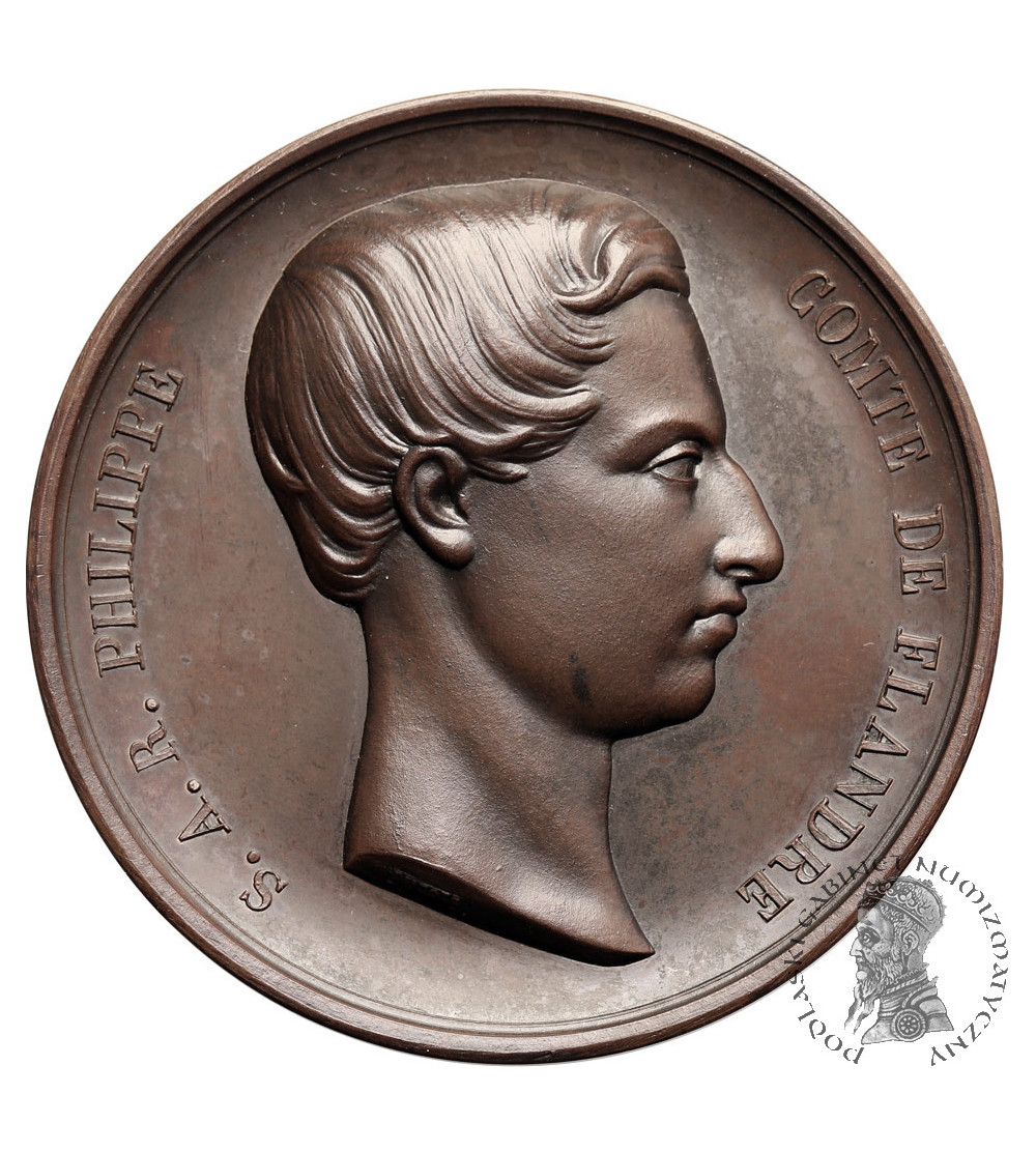 Belgium, Prince Philippe of Belgium, Count of Flanders (1837-1905) . Medal circa 1840 Belgium, Prince Philippe of Belgium, Count of Flanders (1837-1905) . Medal circa 1840