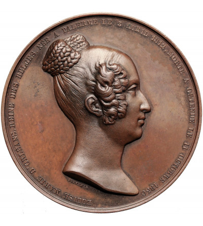Belgia, Leopold I Koburg (1831-1865). Medal 1850 upamiętniający śmierć Ludwiki Marii Orleańskiej (1832-1850)