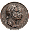 Belgia, Leopold I Koburg (1831-1865). Medal upamiętniający wizytę Królowej Wiktorii w Belgii dnia 13 września 1843