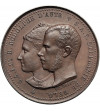 Belgium, Leopold II (1865-1909). Medal 1881 commemorating the marriage of Rudolf of Austria and Stephanie of Belgium