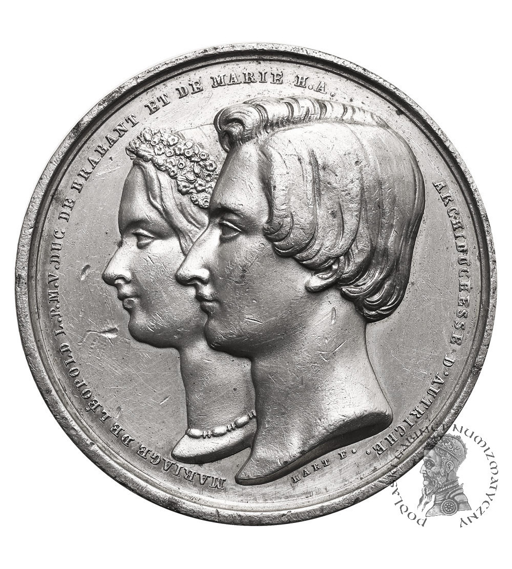 Belgium, Leopold I (1831-1865). Medal 1853 commemorating the marriage of Leopold II Duke of Brabant to Maria Henriette