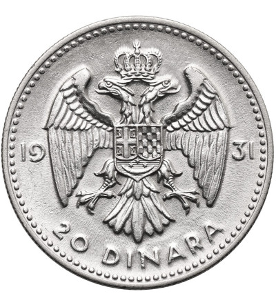 Yugoslavia, Alexander I (1921-1934). 20 Dinara 1931